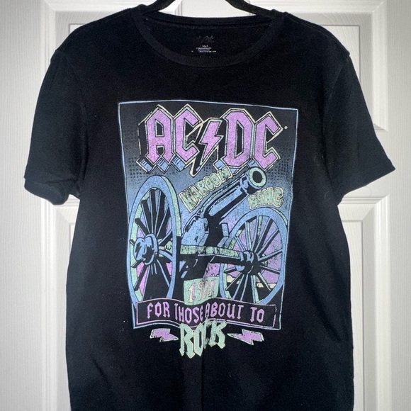 ACDC Tops - ACDC 2021 branded Black T-shirt.  “For those about to Rock.”